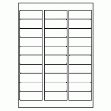 582 - Label Size 64mm x 25.4mm - 30 labels per sheet